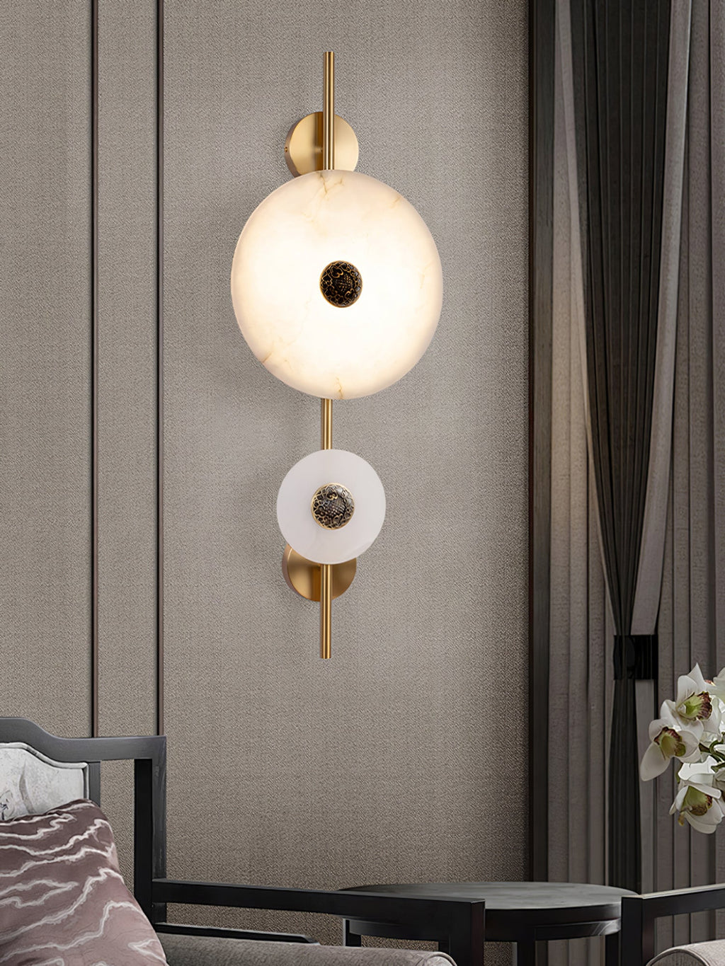 Oreniel Alabaster Wall Light-Moonnatur