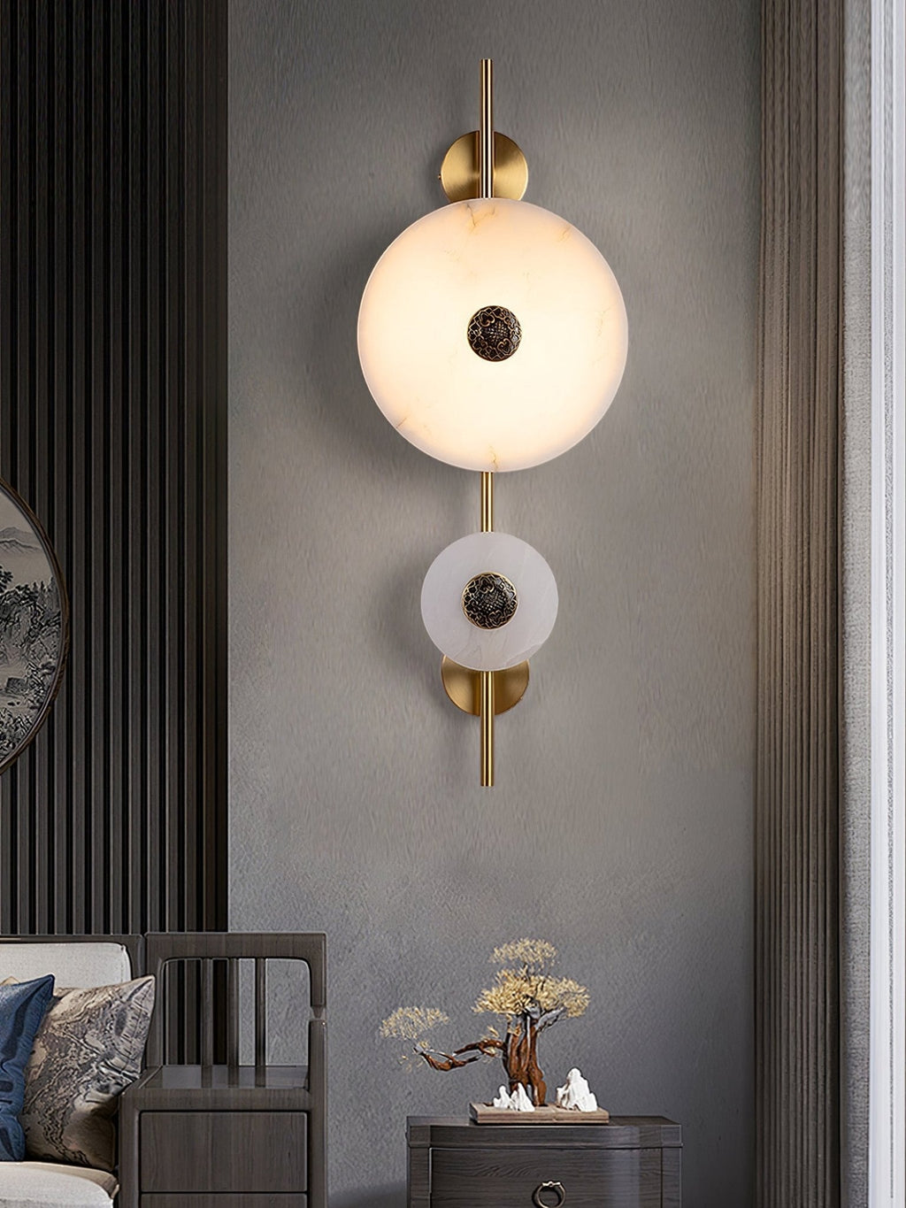 Oreniel Alabaster Wall Light-Moonnatur
