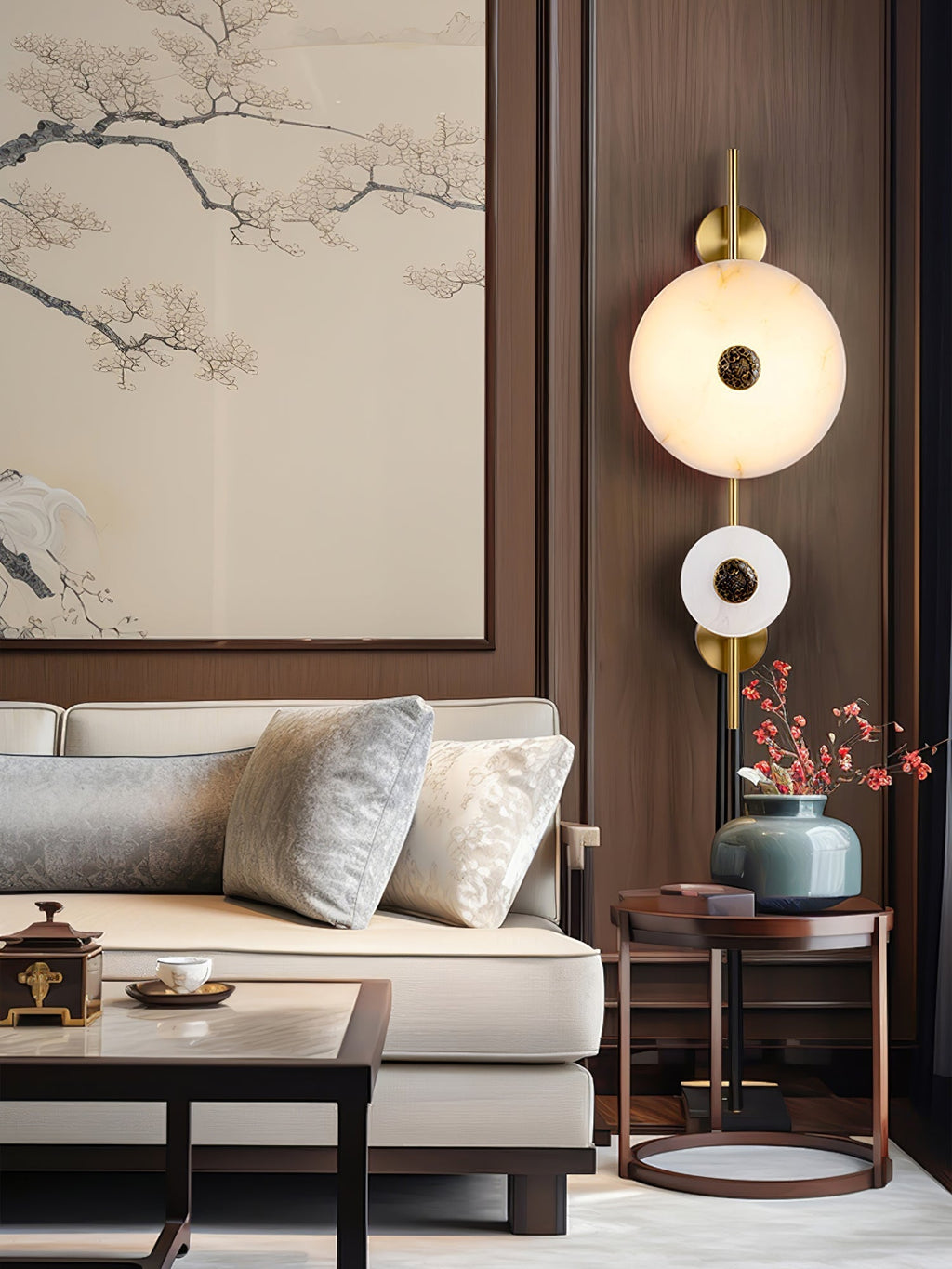 Oreniel Alabaster Wall Light-Moonnatur