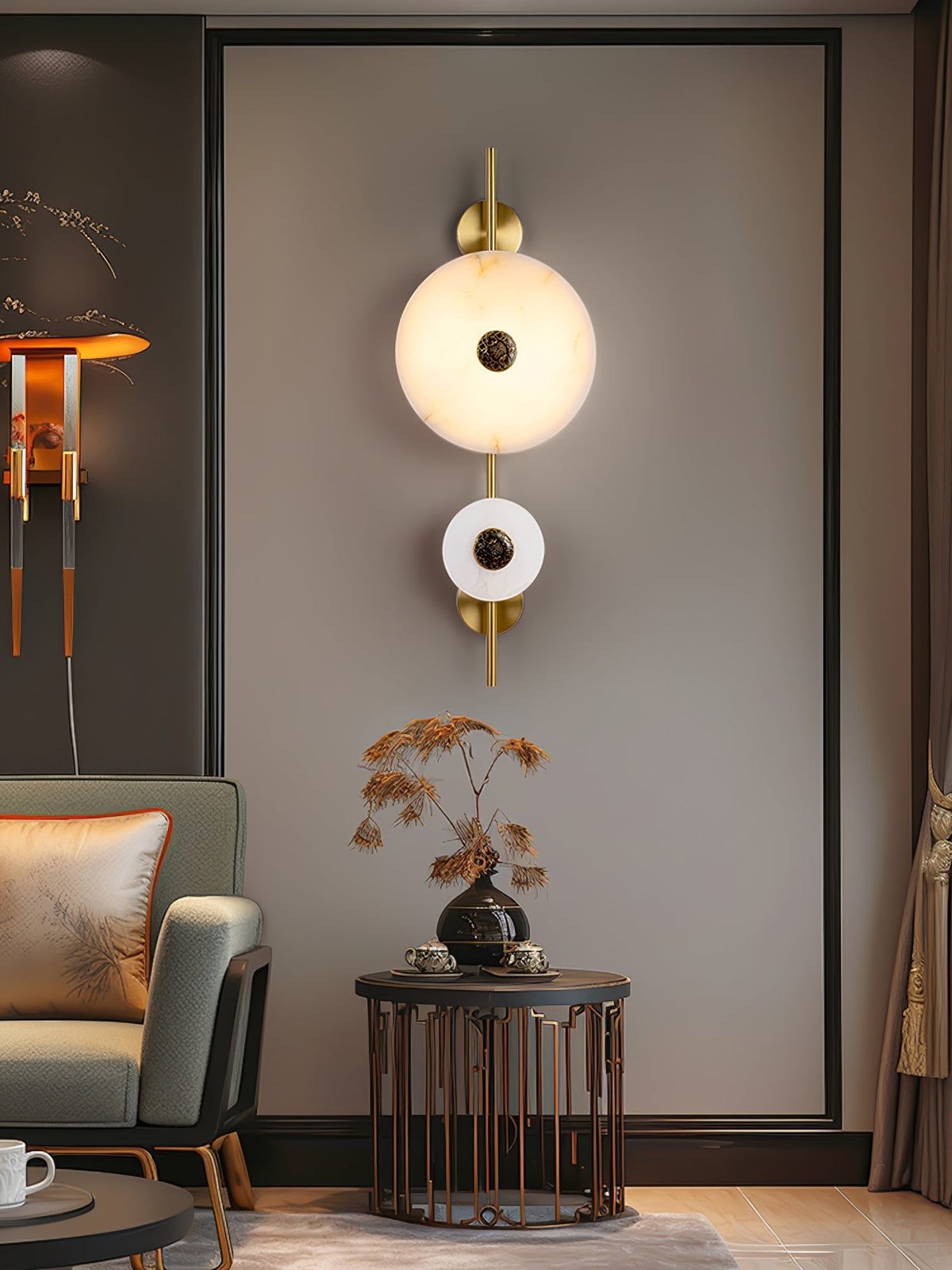 Oreniel Alabaster Wall Light-Moonnatur