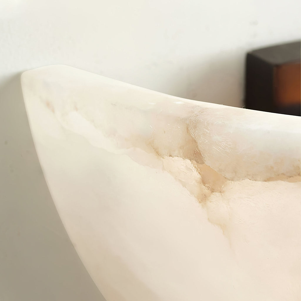 Weldenhaven Alabaster Wall Light-Moonnatur