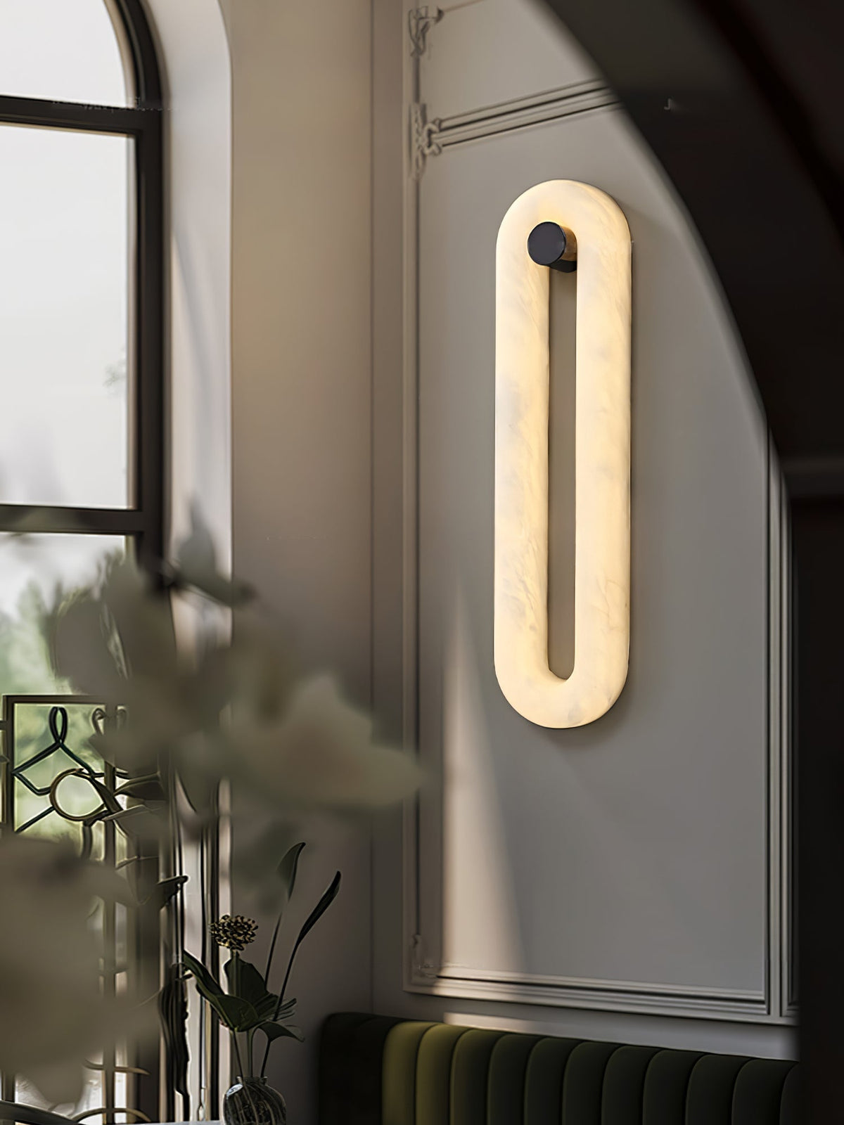 Lindelbrook Alabaster Wall Light-Moonnatur