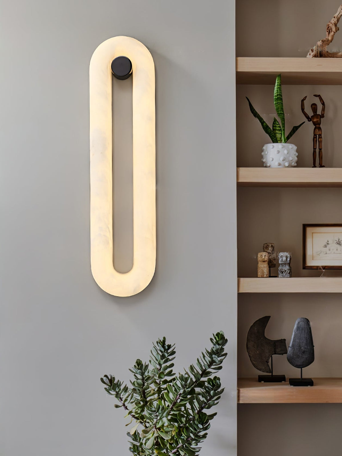 Lindelbrook Alabaster Wall Light-Moonnatur
