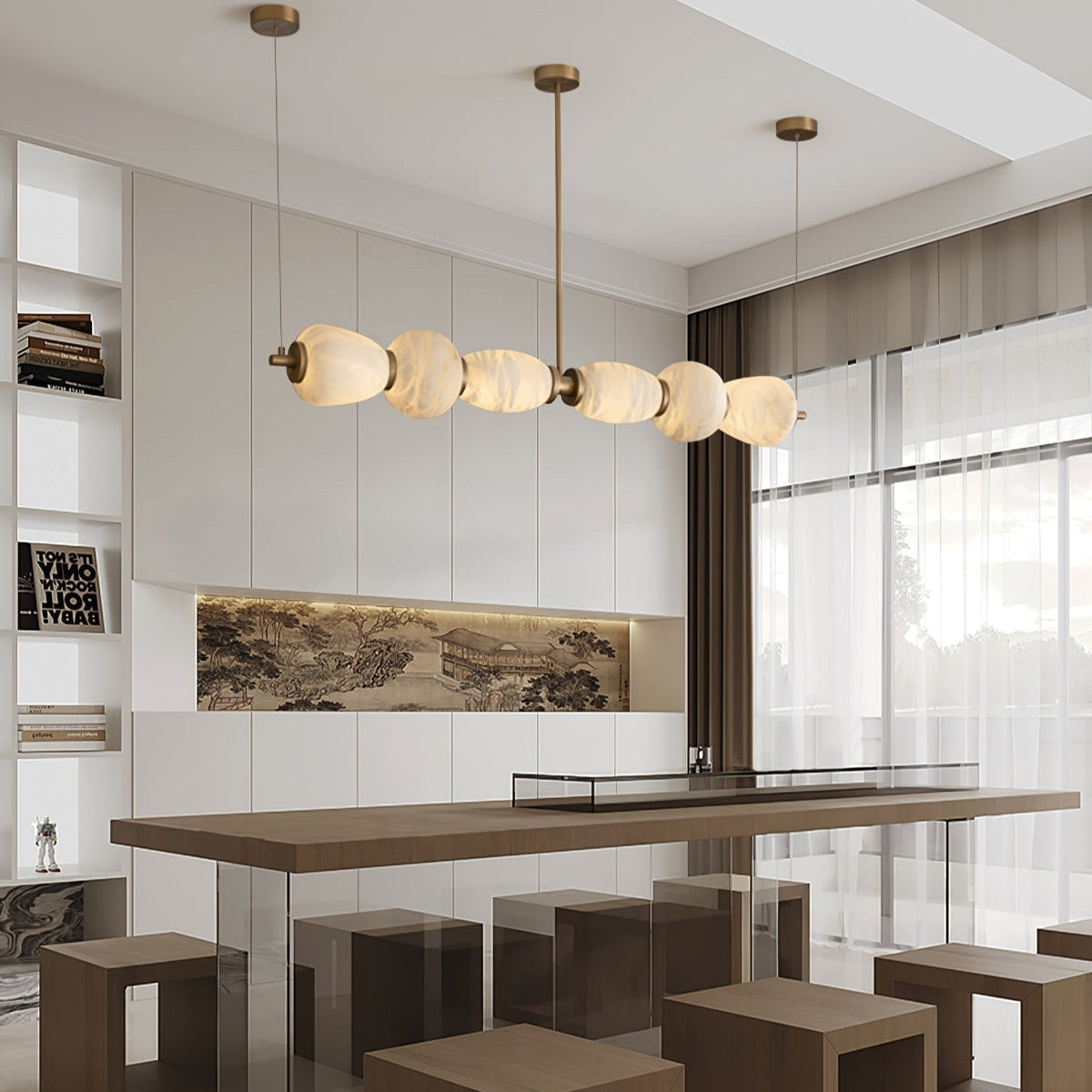 Invermere Alabaster Pendant Light-Moonnatur