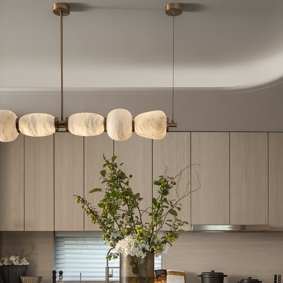 Invermere Alabaster Pendant Light-Moonnatur