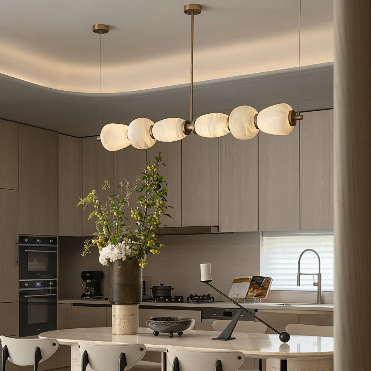 Invermere Alabaster Pendant Light-Moonnatur