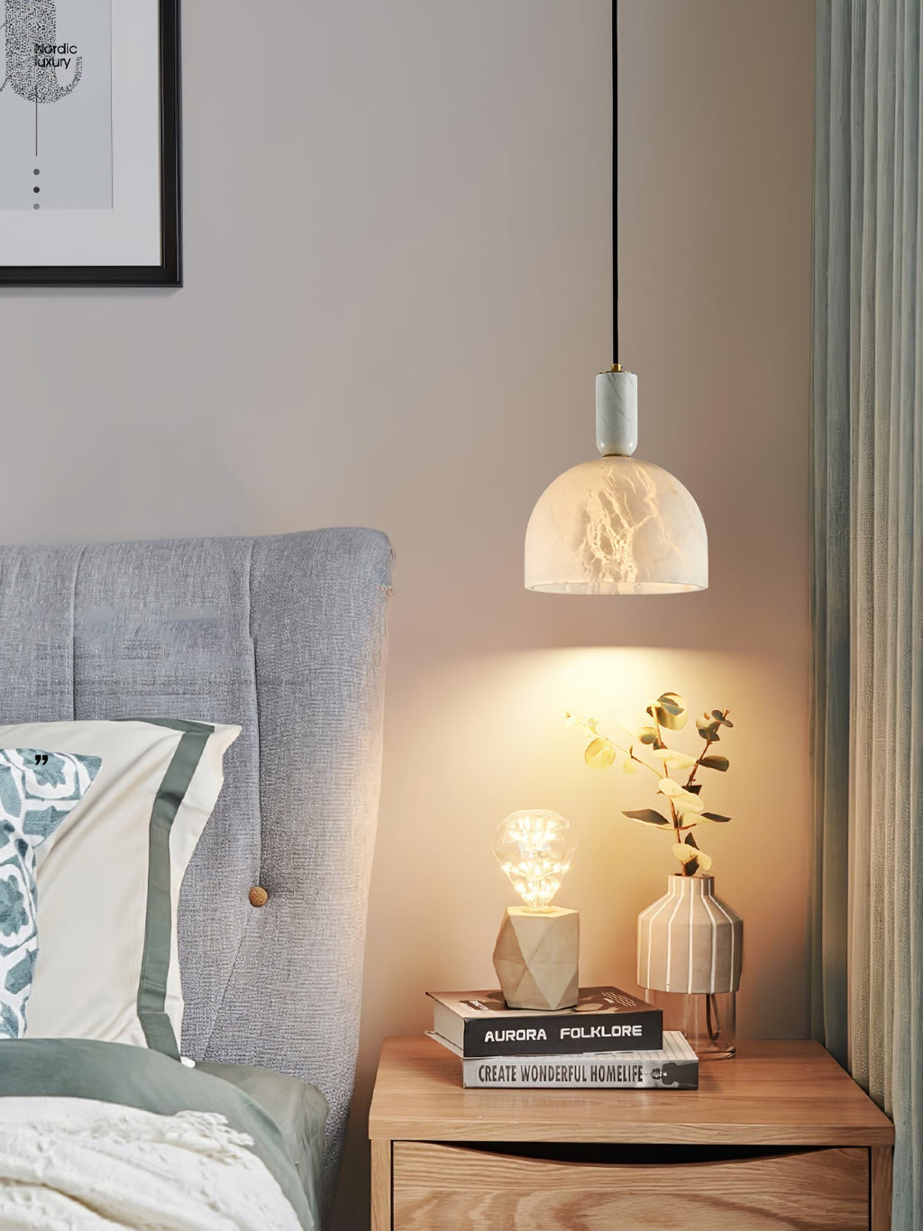 Fenrenenis Alabaster Pendant Light-Moonnatur