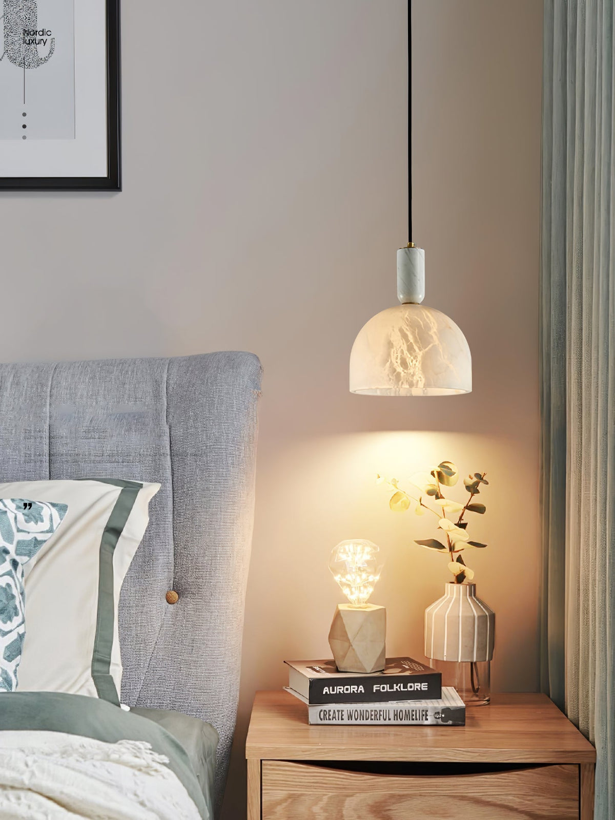Fenrenenis Alabaster Pendant Light-Moonnatur