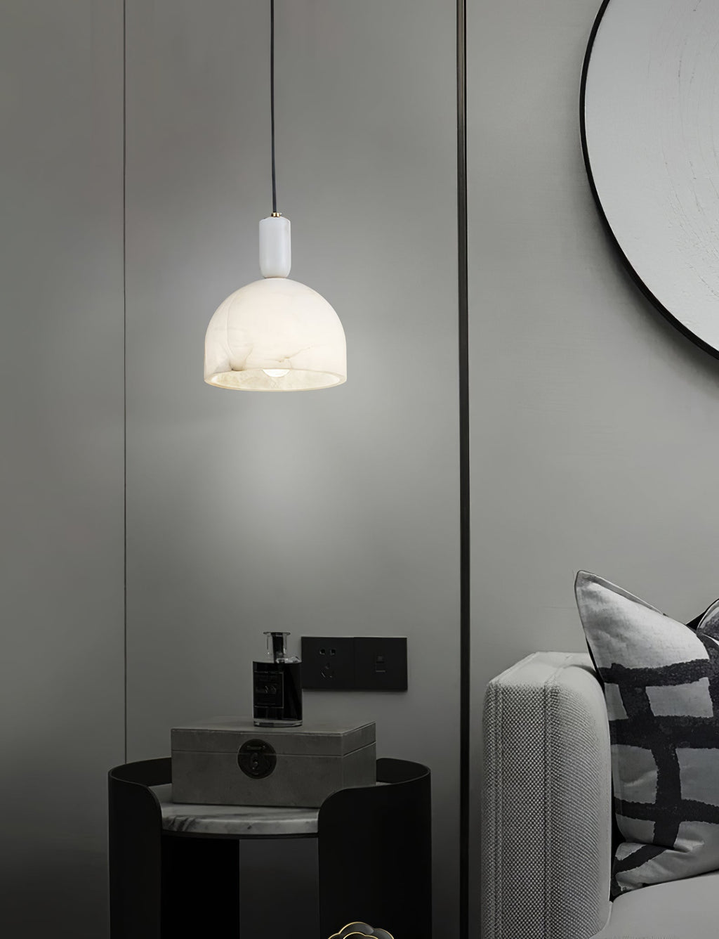 Fenrenenis Alabaster Pendant Light-Moonnatur