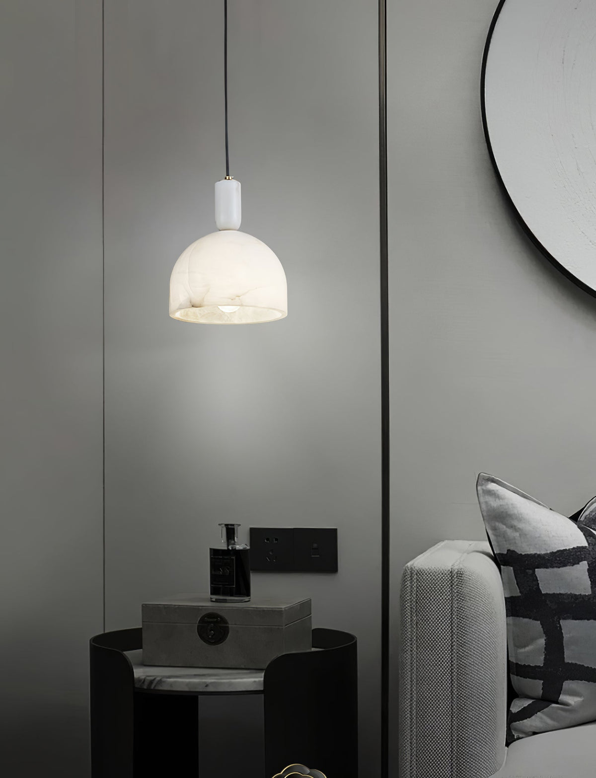 Fenrenenis Alabaster Pendant Light-Moonnatur