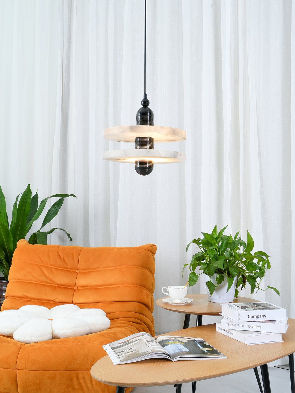 Casterena Alabaster Pendant Light-Moonnatur