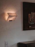 Faldenora Alabaster Wall Light-Moonnatur