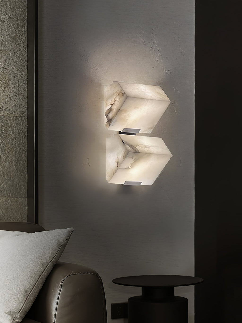 Faldenora Alabaster Wall Light-Moonnatur