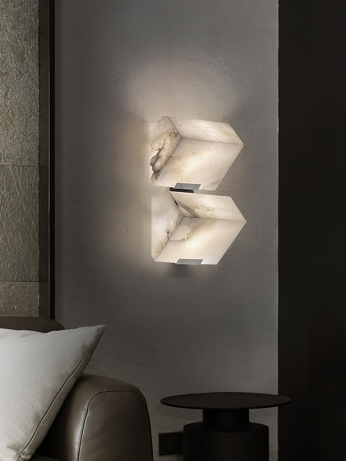 Faldenora Alabaster Wall Light-Moonnatur