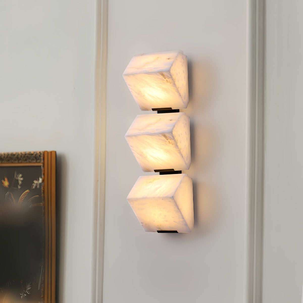 Faldenora Alabaster Wall Light-Moonnatur