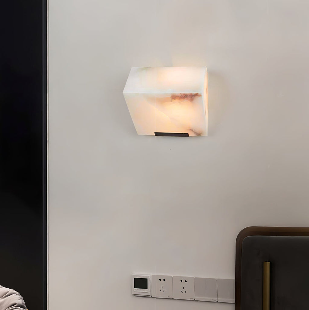 Faldenora Alabaster Wall Light-Moonnatur