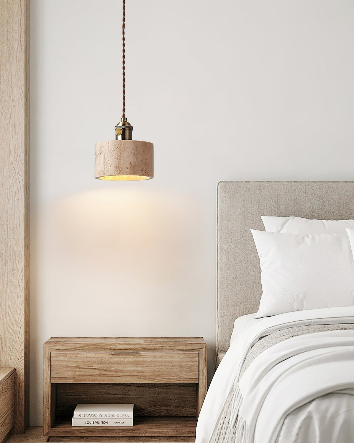 Laveniel Travertine Pendant Light-Moonnatur