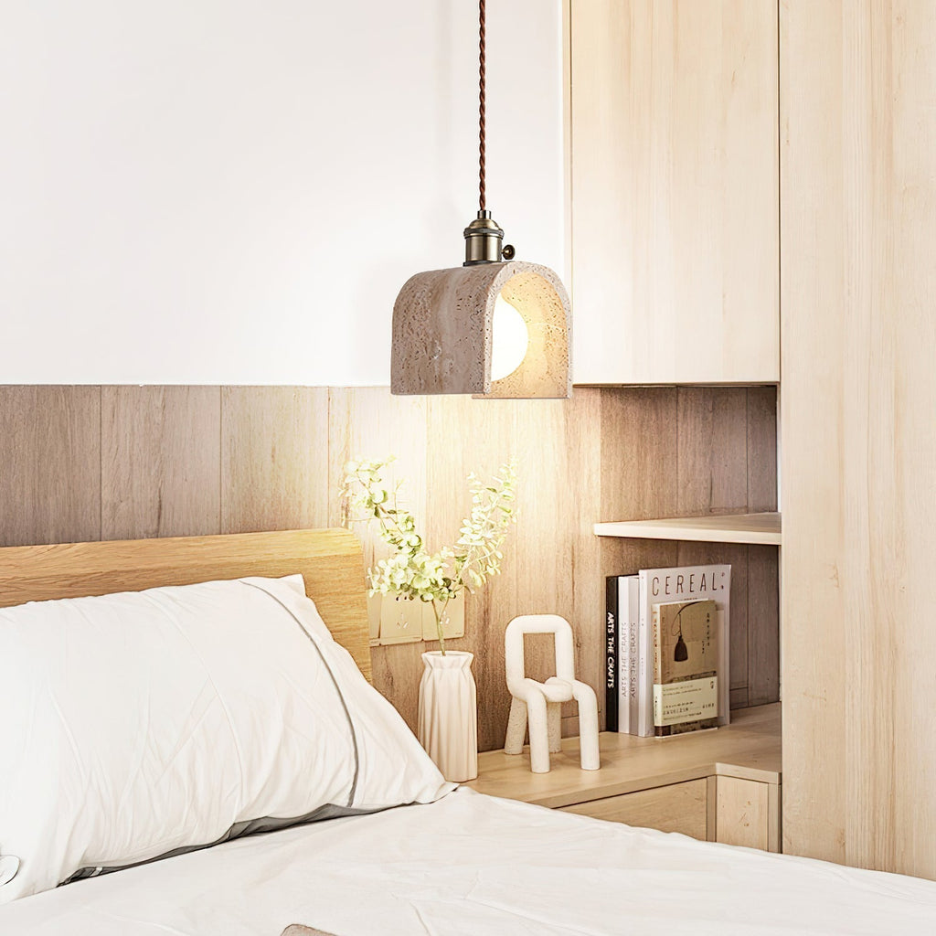 Laveniel Travertine Pendant Light-Moonnatur