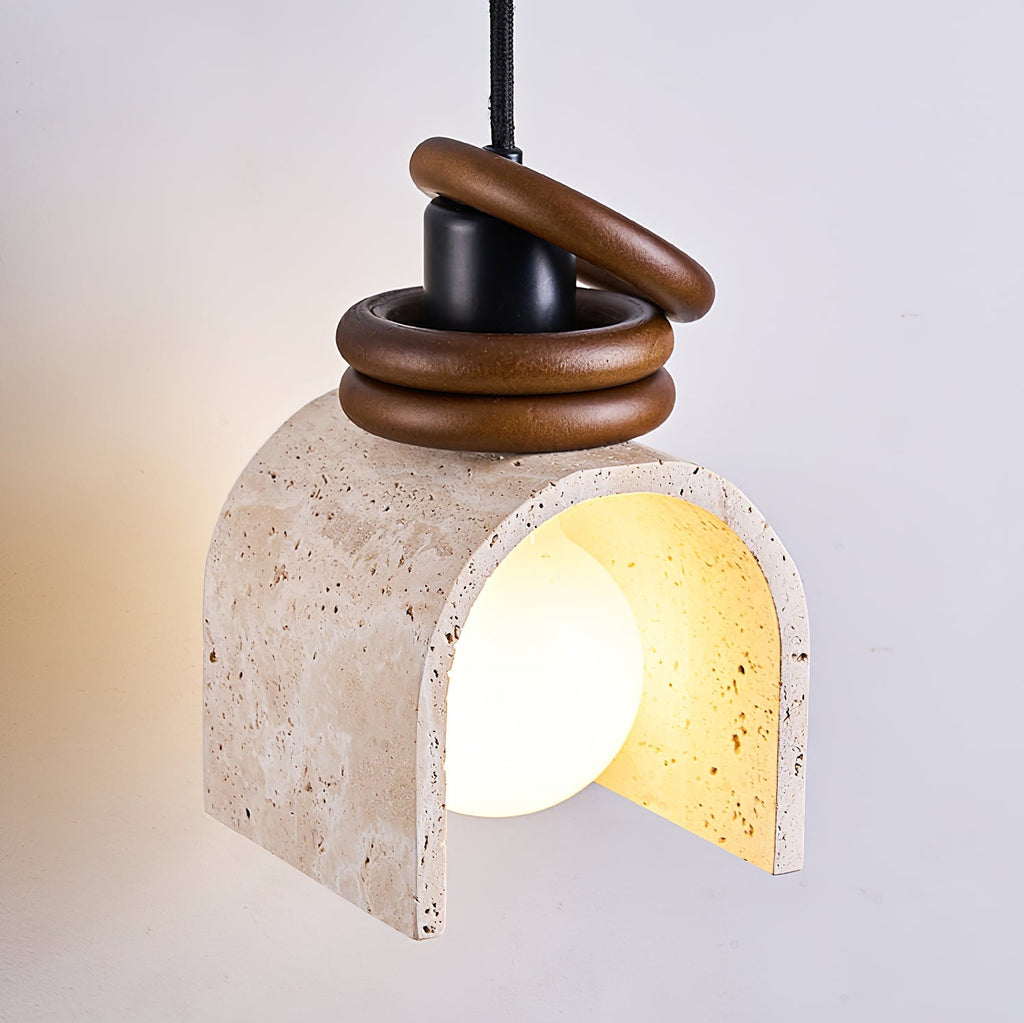 Cardelaria Travertine Pendant Light-Moonnatur
