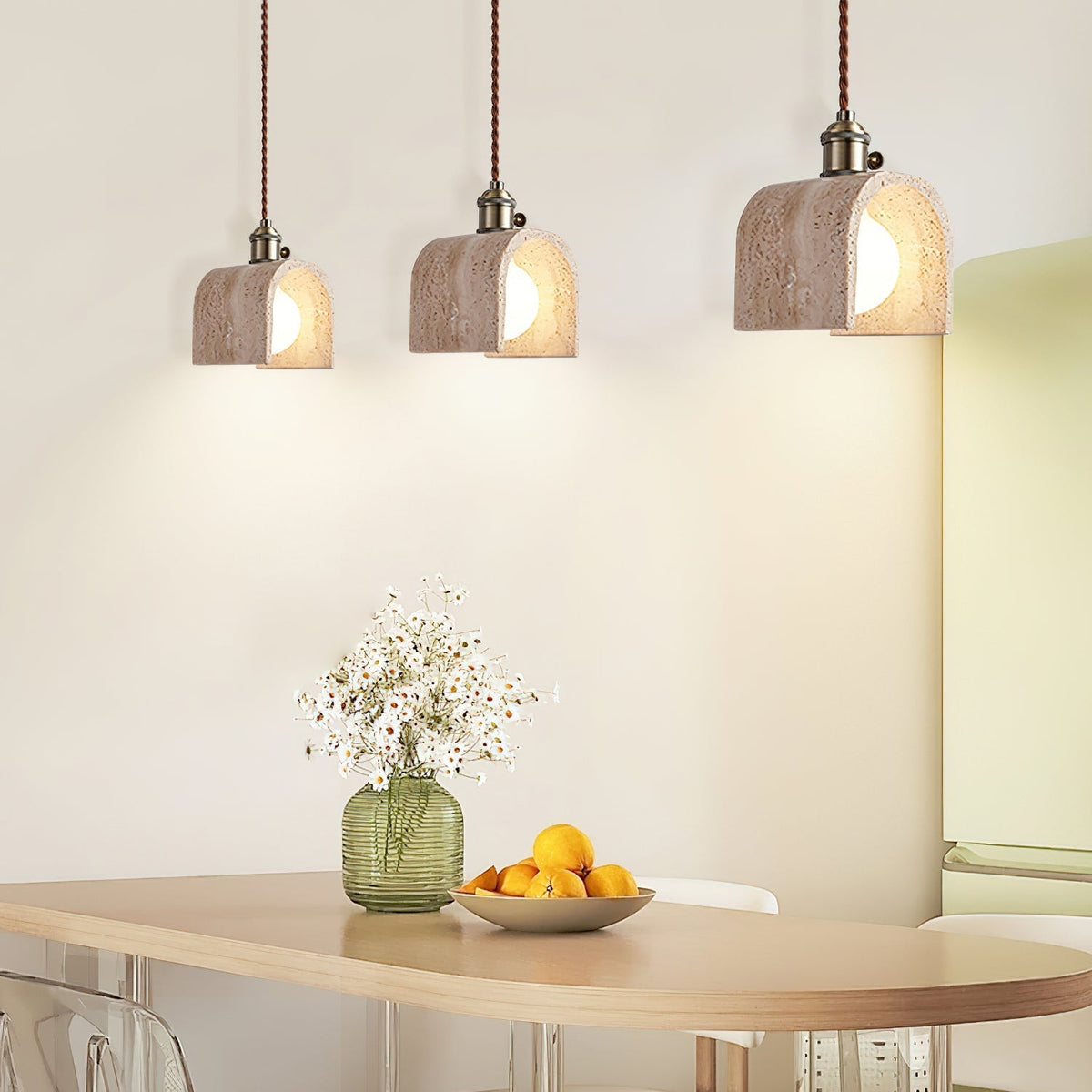 Laveniel Travertine Pendant Light-Moonnatur
