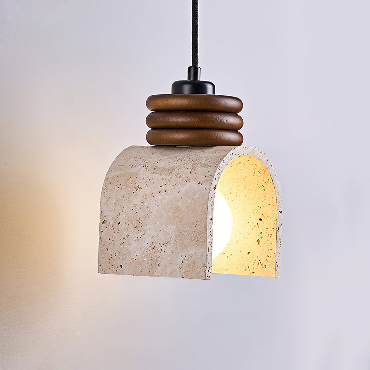Cardelaria Travertine Pendant Light-Moonnatur