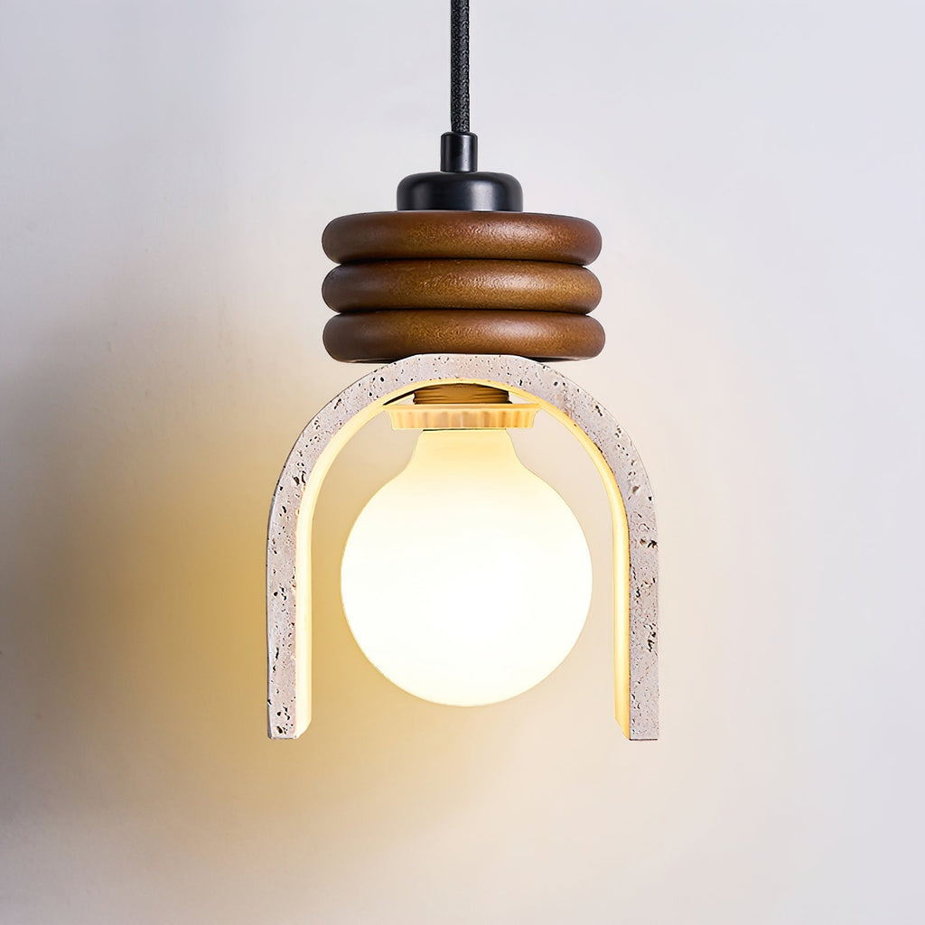 Cardelaria Travertine Pendant Light-Moonnatur