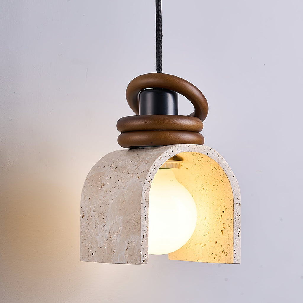 Cardelaria Travertine Pendant Light-Moonnatur