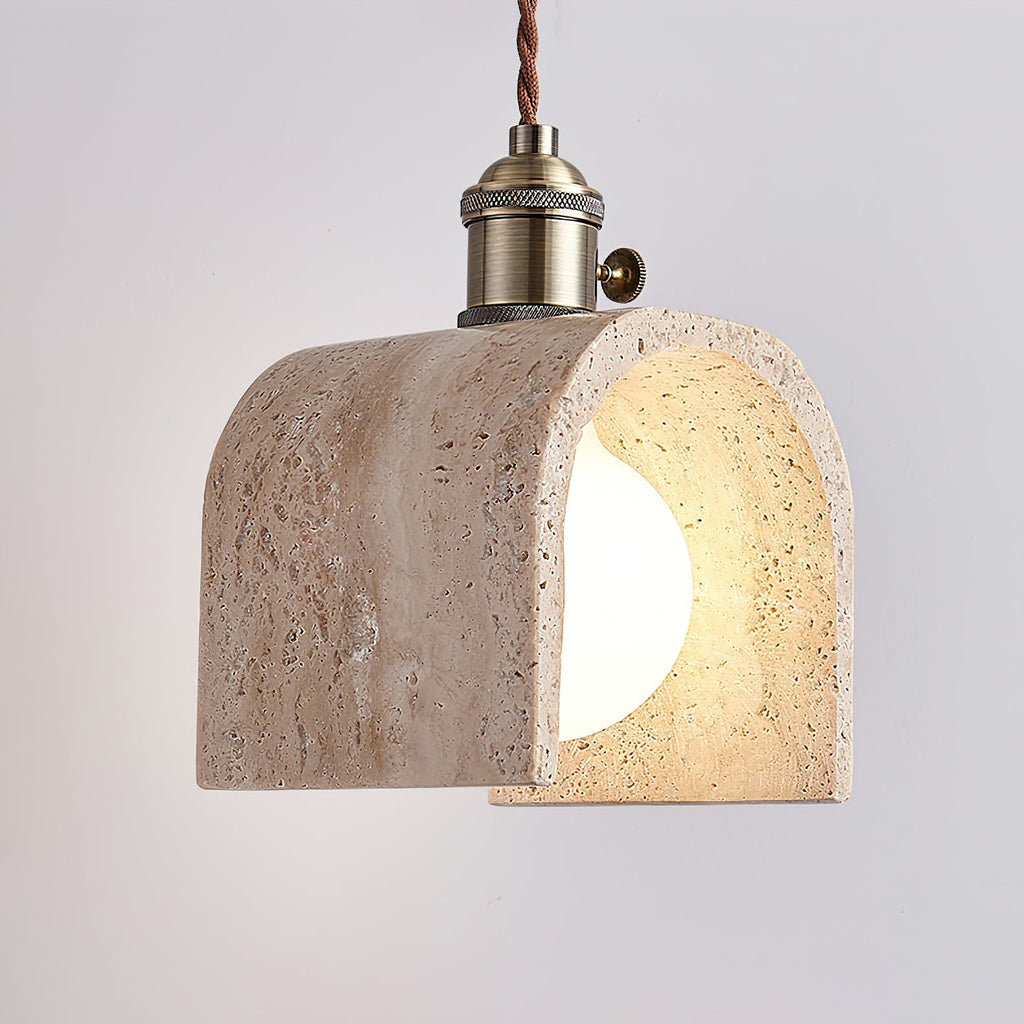 Laveniel Travertine Pendant Light-Moonnatur