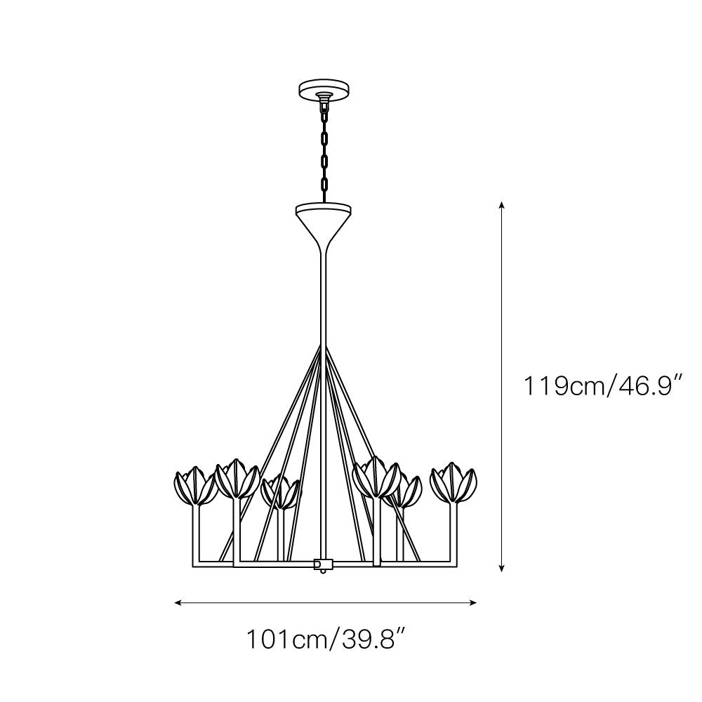 Lindellark Brass Chandelier-Moonnatur