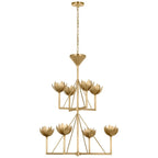 Ylenia Brass Chandelier-Moonnatur