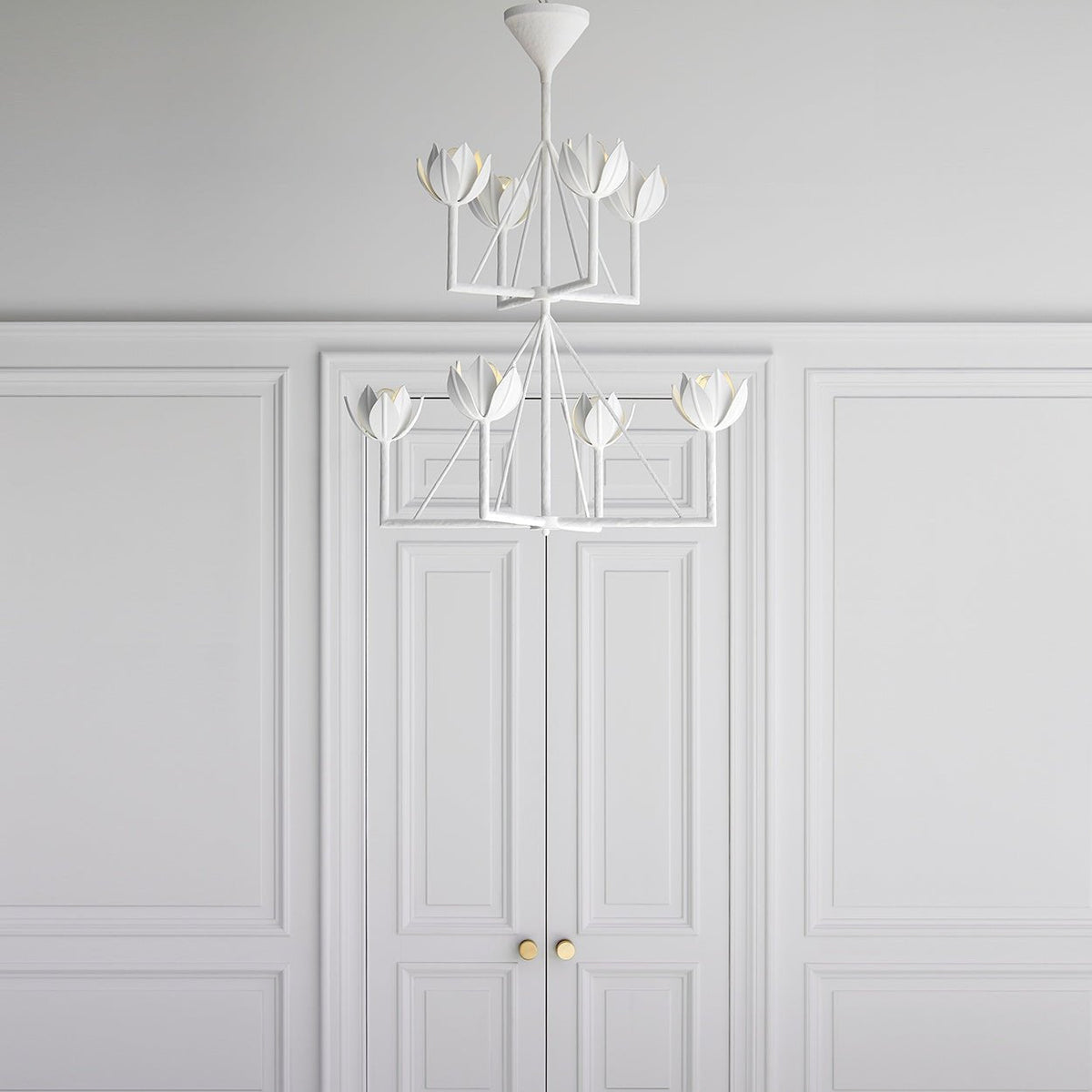 Ylenia Brass Chandelier-Moonnatur