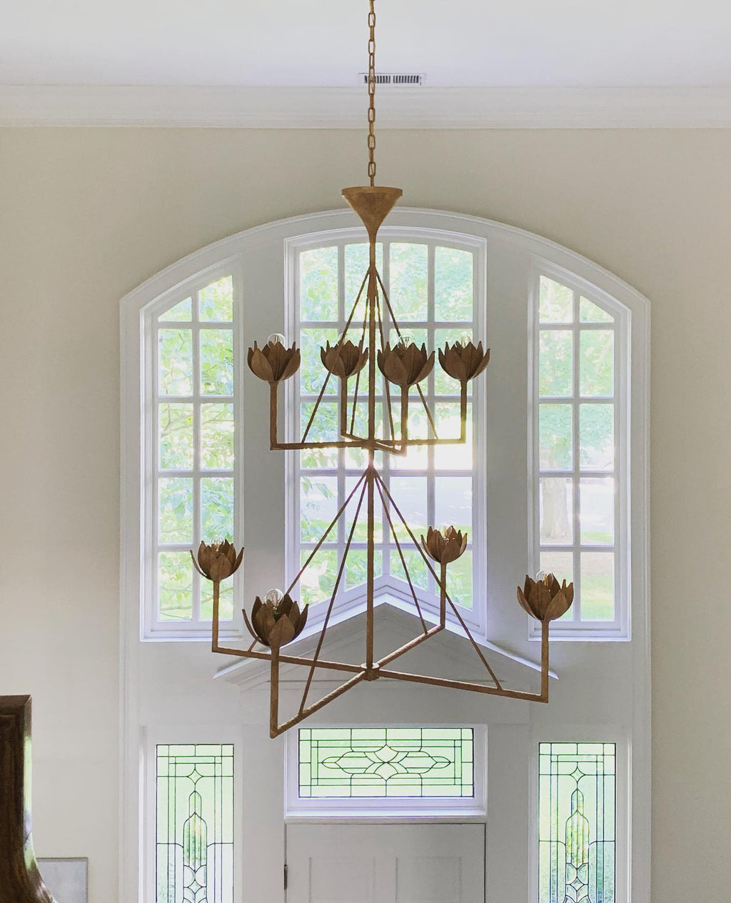 Ylenia Brass Chandelier-Moonnatur