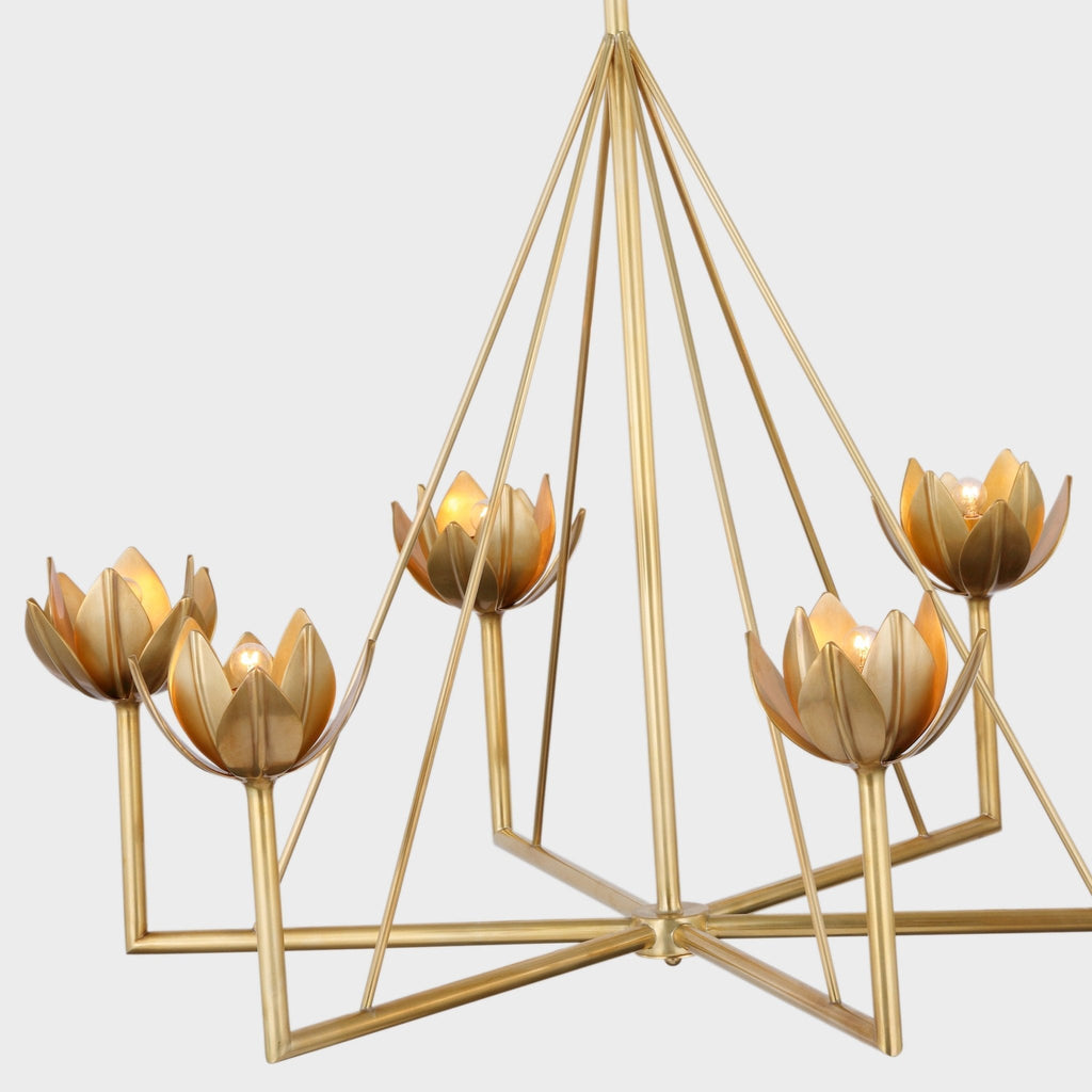 Ylenia Brass Chandelier-Moonnatur