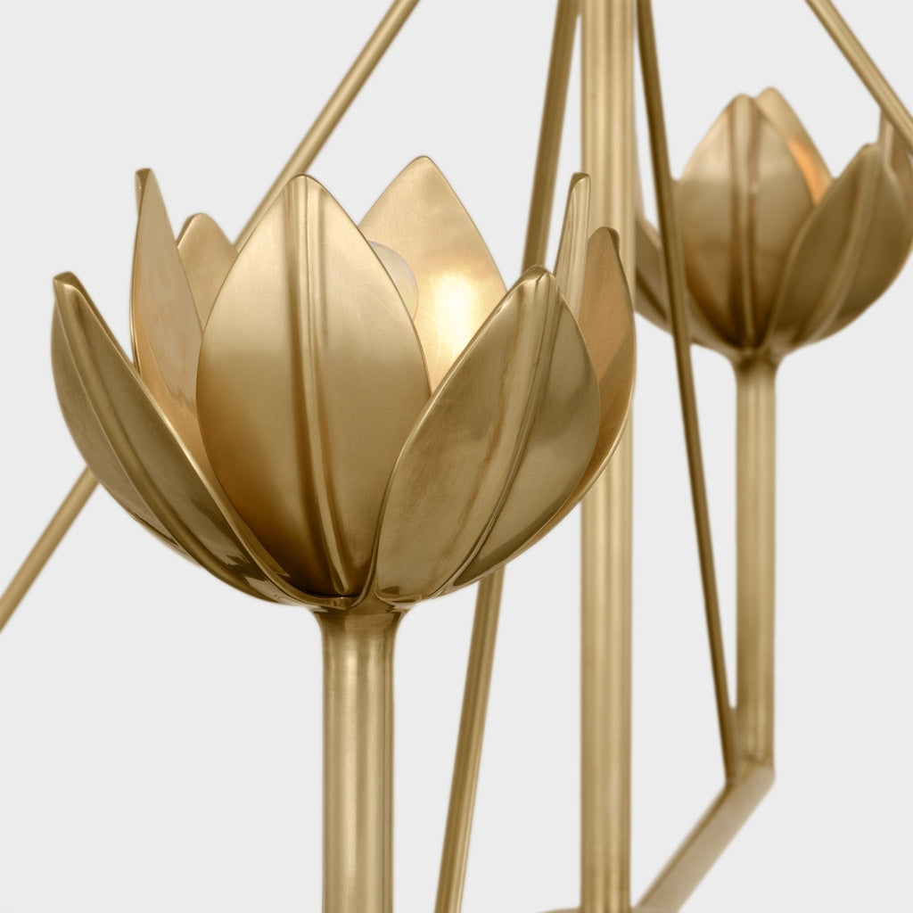 Ylenia Brass Chandelier-Moonnatur