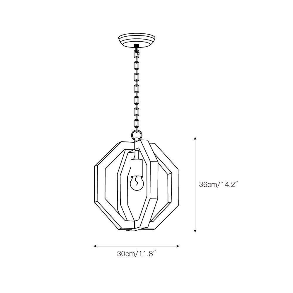 Larenhill Wood Pendant Light-Moonnatur