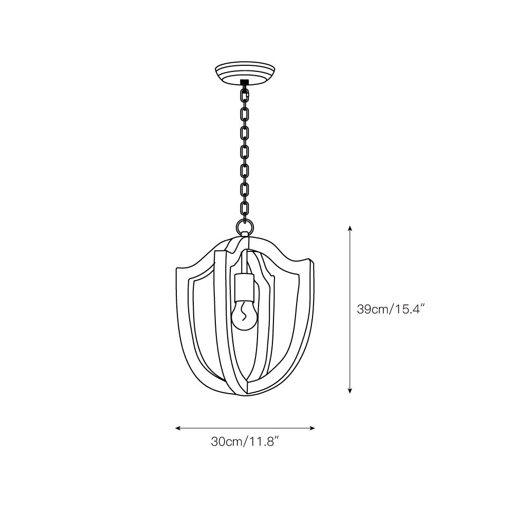 Larenhill Wood Pendant Light-Moonnatur