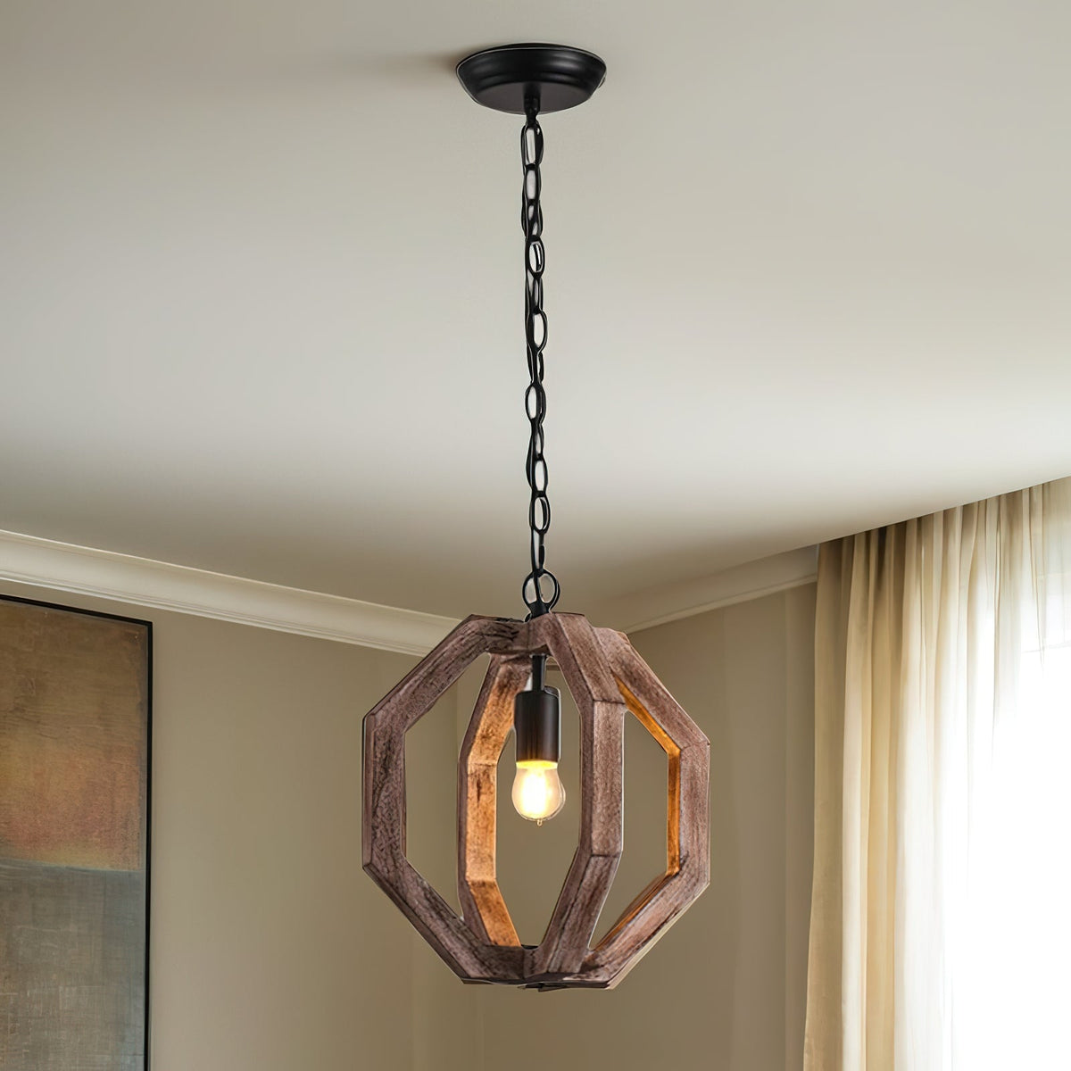 Larenhill Wood Pendant Light-Moonnatur