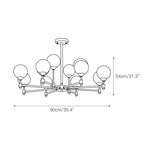 Kesterdale Glass Chandelier-Moonnatur