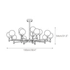Kesterdale Glass Chandelier-Moonnatur