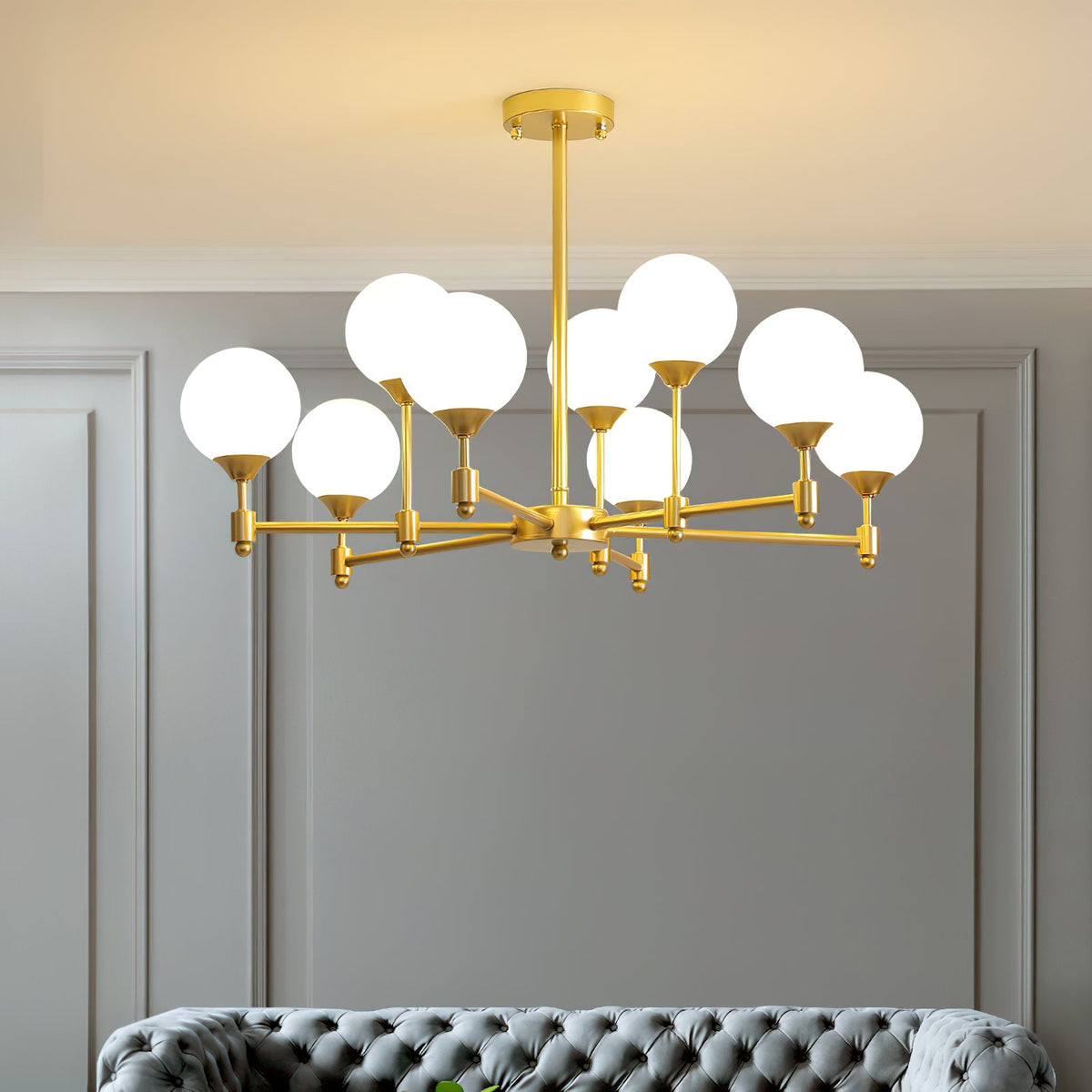 Kesterdale Glass Chandelier-Moonnatur