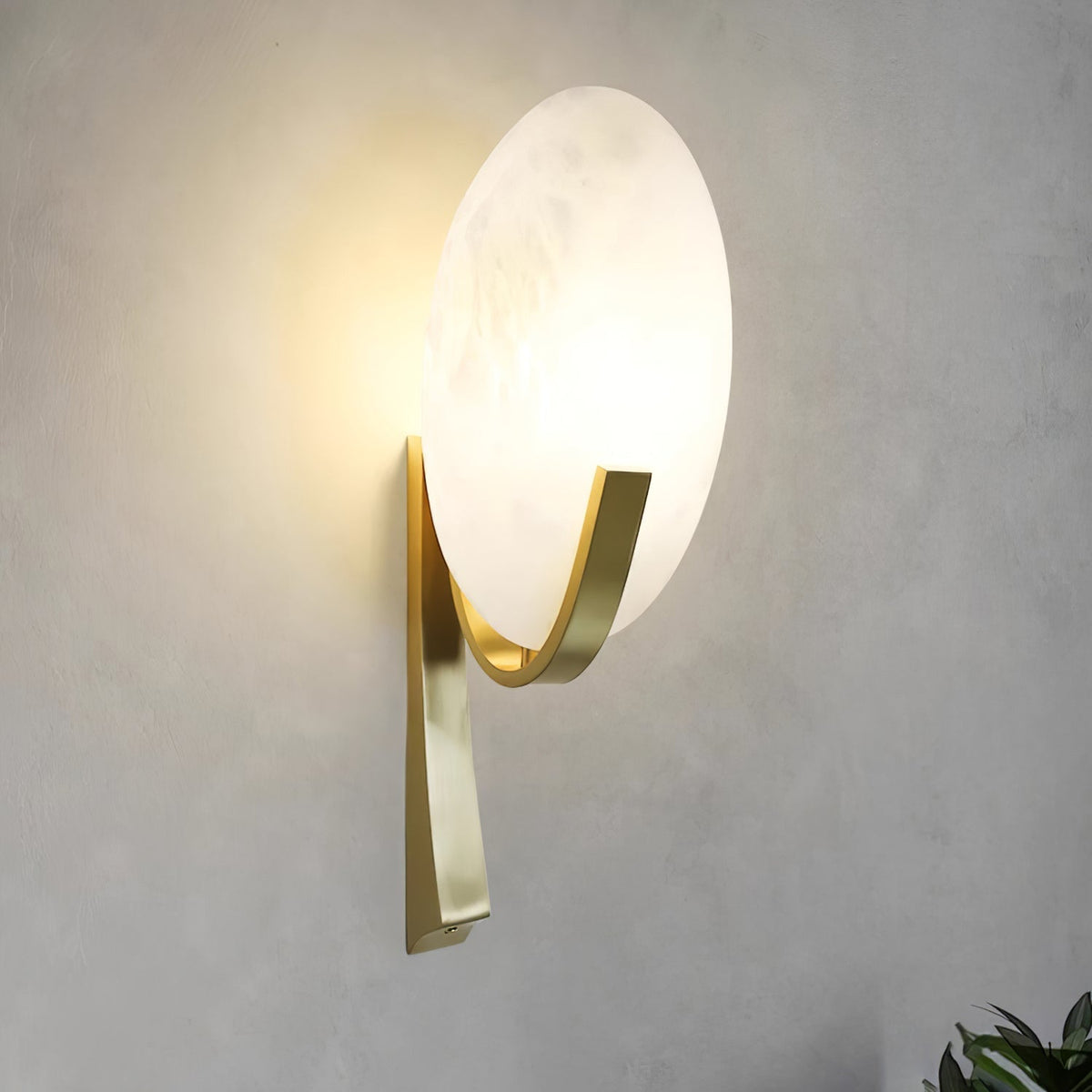 Redrenwynne Alabaster Wall Light-Moonnatur