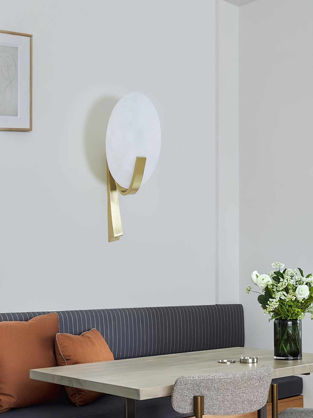 Redrenwynne Alabaster Wall Light-Moonnatur