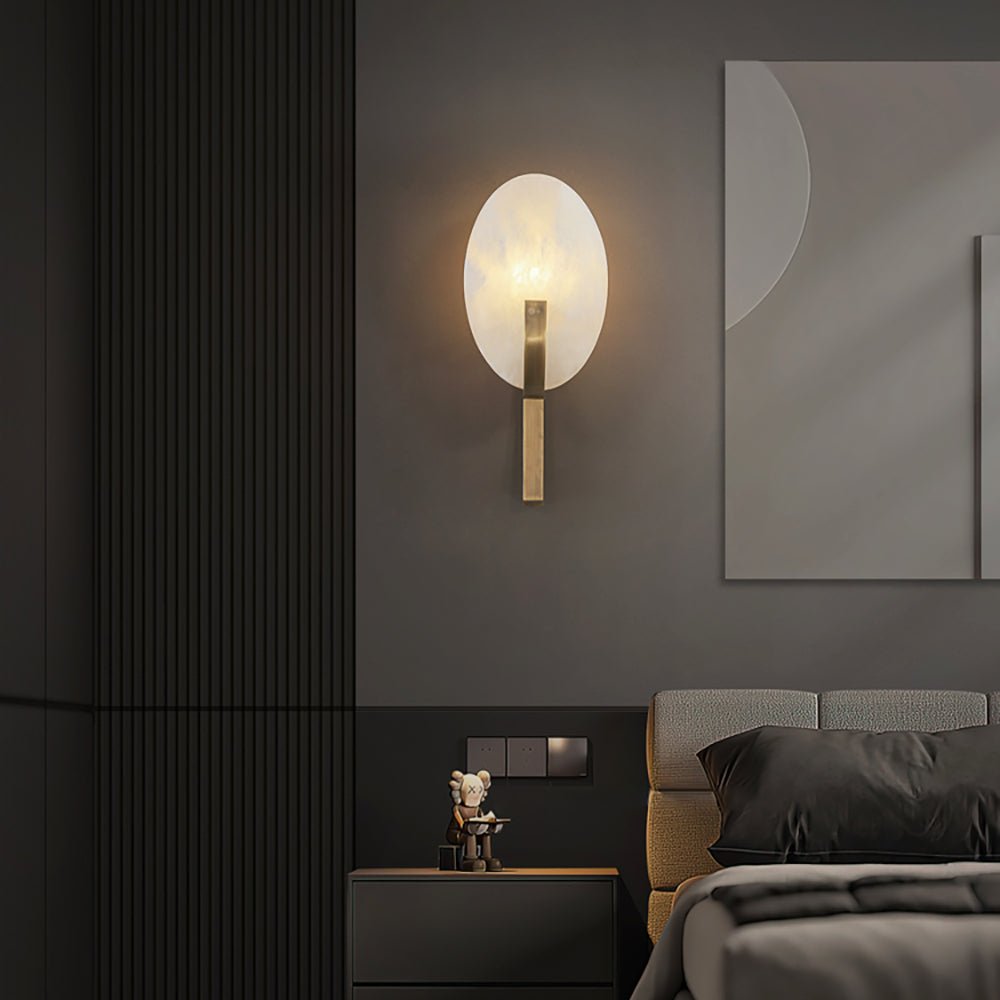 Redrenwynne Alabaster Wall Light-Moonnatur