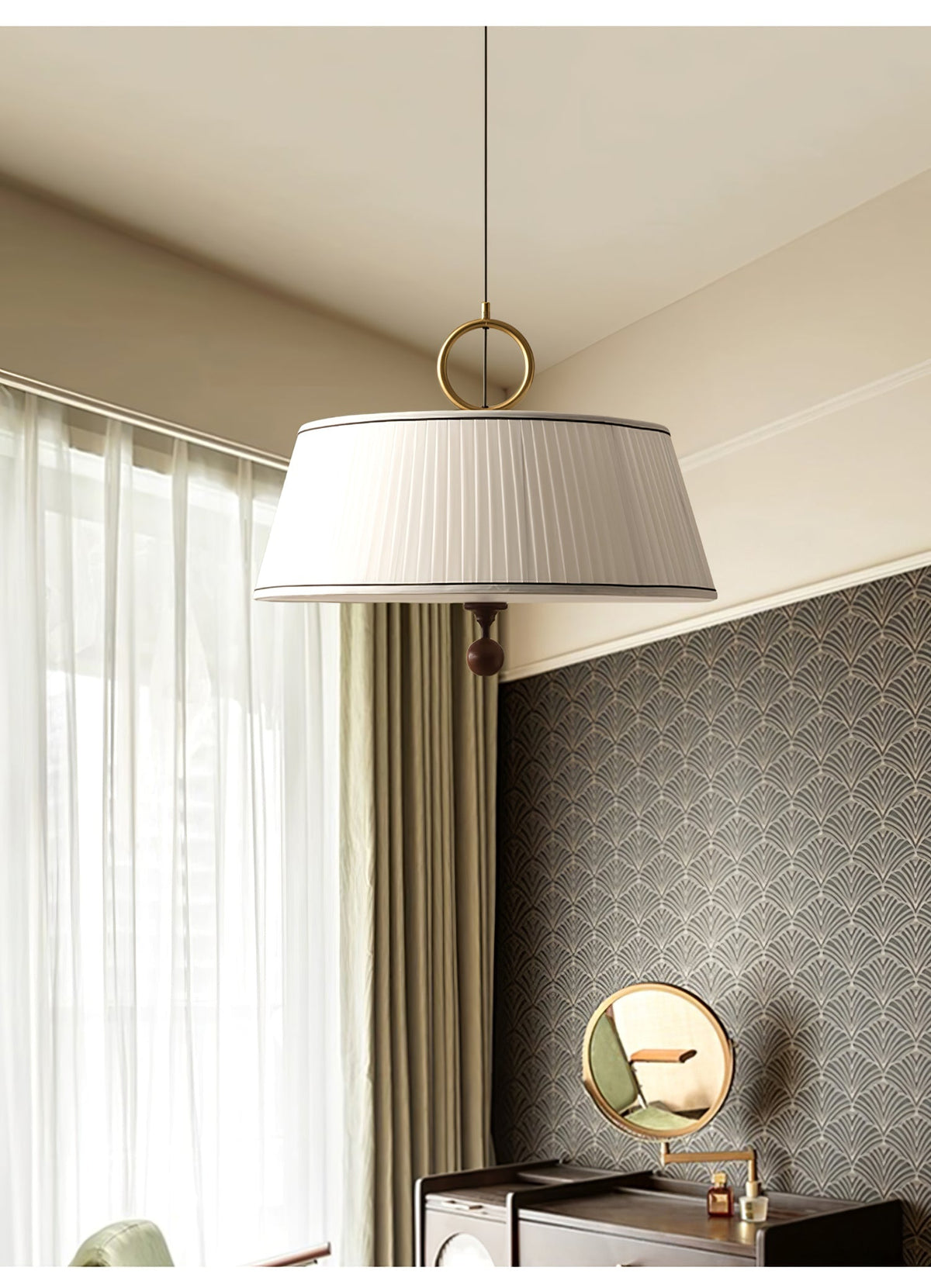 Iverina Fabric Pendant Light-Moonnatur