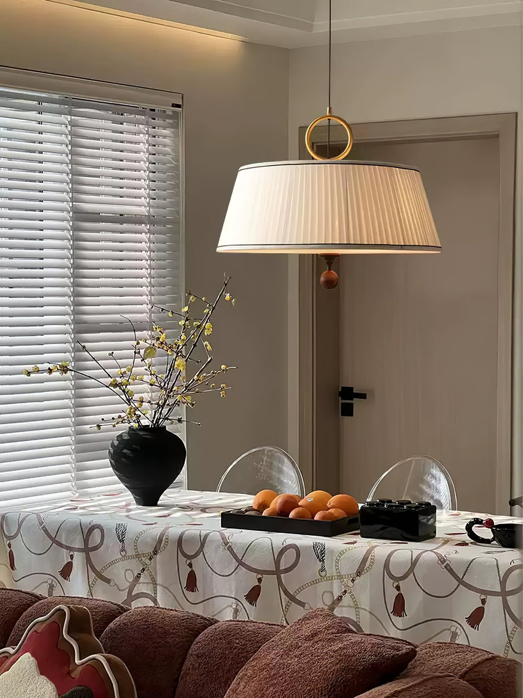 Iverina Fabric Pendant Light-Moonnatur