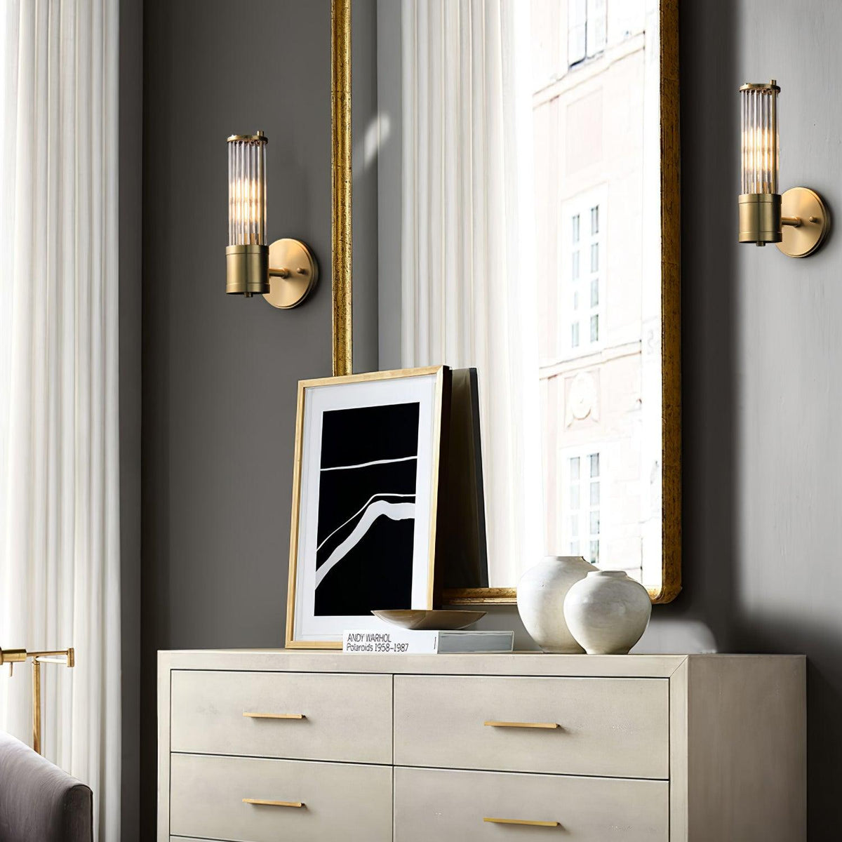 Larkenna Glass Wall Light-Moonnatur