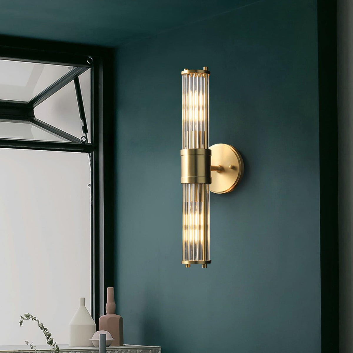 Larkenna Glass Wall Light-Moonnatur