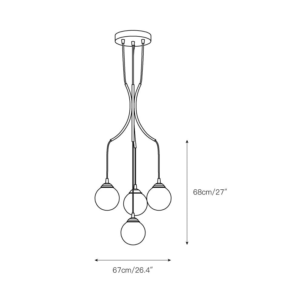 Ivrenheath Glass Chandelier-Moonnatur