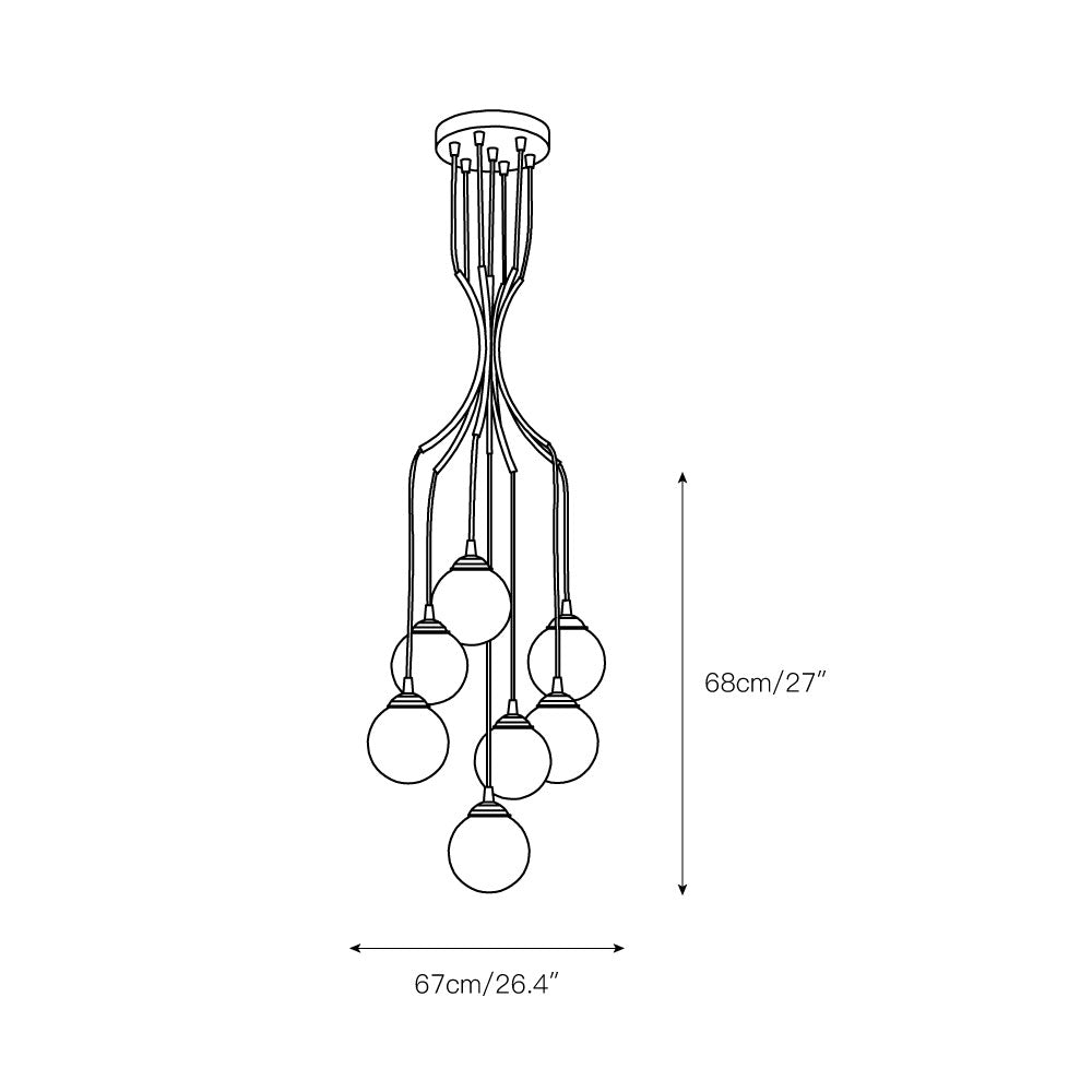 Ivrenheath Glass Chandelier-Moonnatur