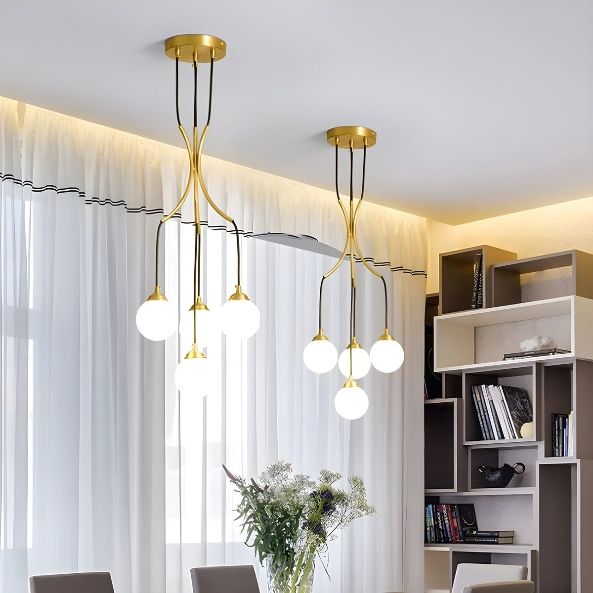Ivrenheath Glass Chandelier-Moonnatur